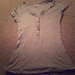 Gray Henley tee from Abercrombie
